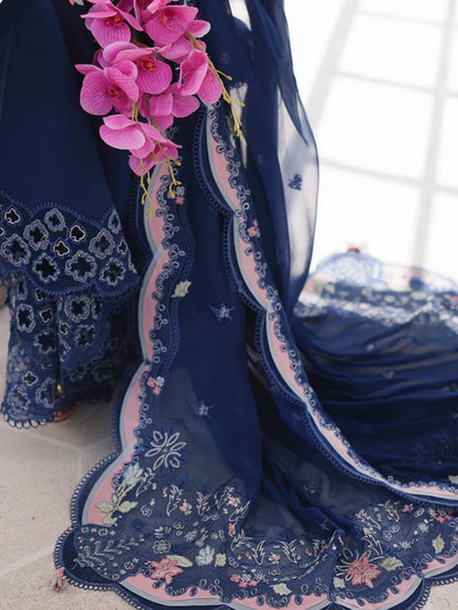 New Lawn 3pc unstitched fully embroiered summer collection suit