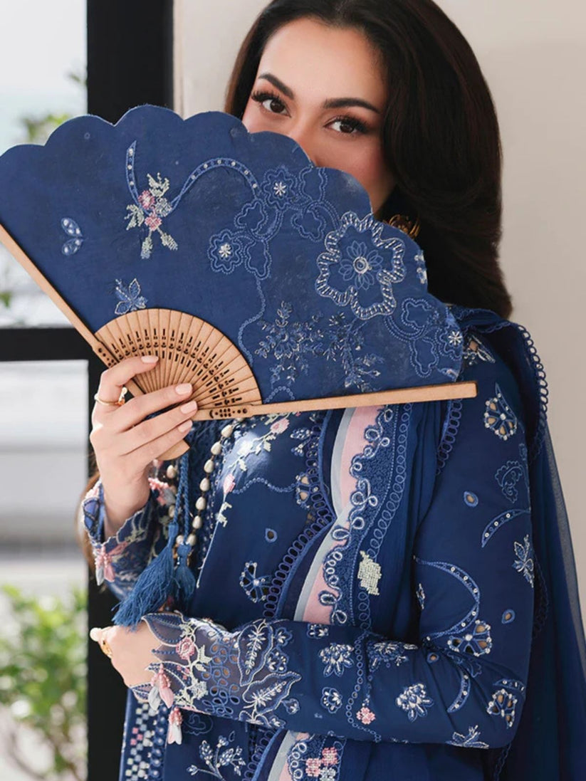 New Lawn 3pc unstitched fully embroiered summer collection suit