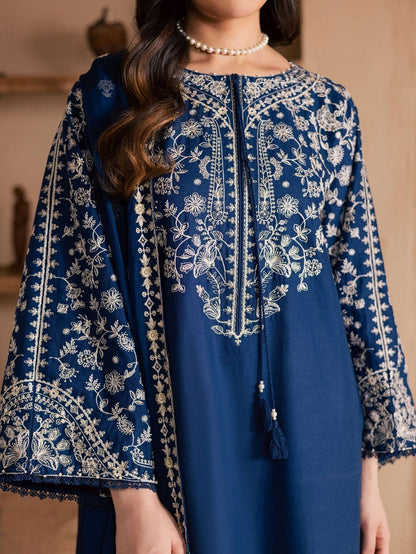 Lawn 3pc usntuiched summer collection embroidered suit