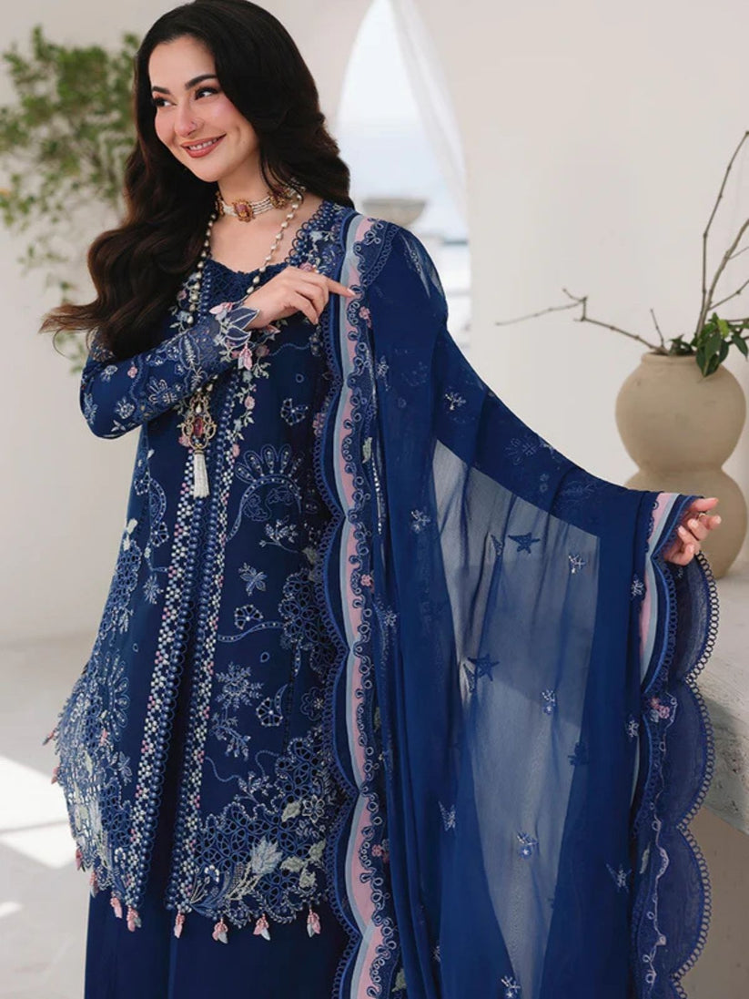 New Lawn 3pc unstitched fully embroiered summer collection suit