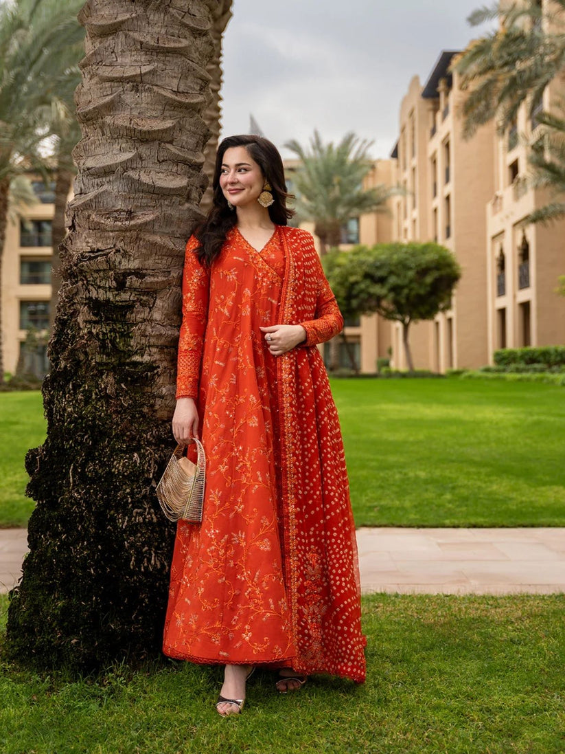 New Lawn Fully Embroidered 3pc unstitched frock summer collection