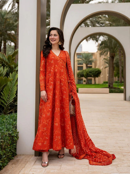 New Lawn Fully Embroidered 3pc unstitched frock summer collection