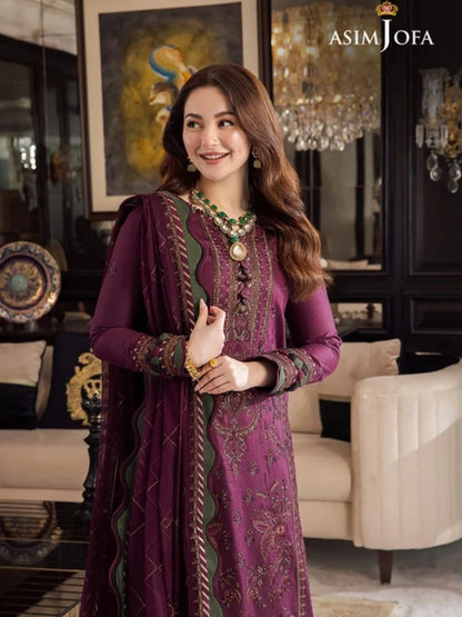 Dhanak 3pc unstitched embroidered winter collection suit