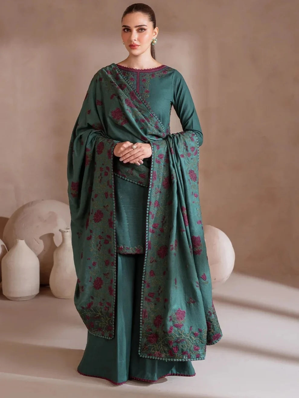 Dhanak 3pc unstitched winter collection beautiful design