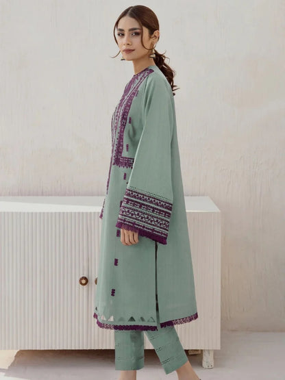 Dhanak 3pc unstitched winter collection embroidered suit