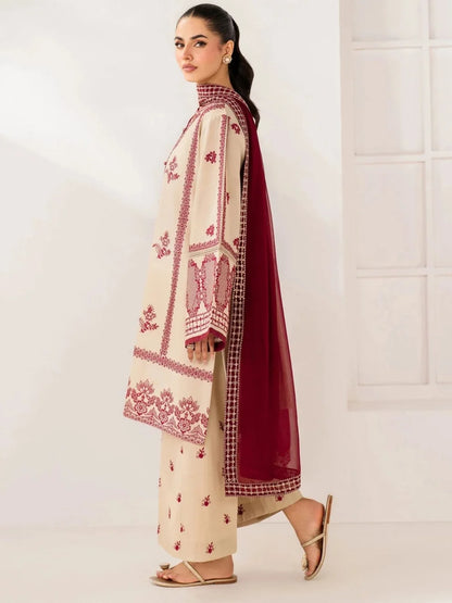 Dhanak 3pc unstitched embroidered winter collection suit