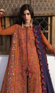 Unstitched Dhanak Embroidered 3PC RTW Embroidered Dupatta - KAMAL