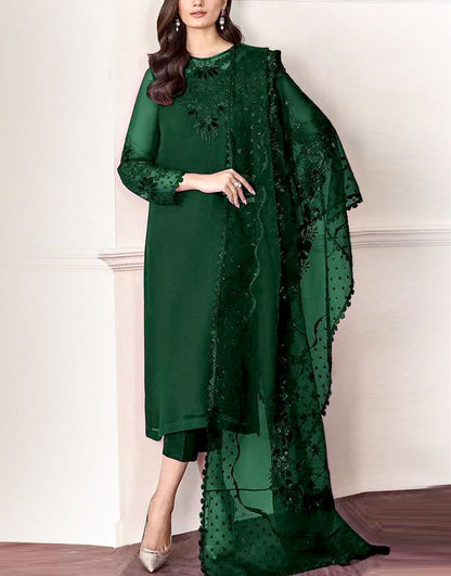 Simple Embroidered Chiffon Dress – Ideal for Wedding, Formal & Party Wear